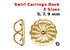 Gold Filled Swirl Premium Earring Back, 3 Sizes - Wholesale Pricing, (GF/705)
